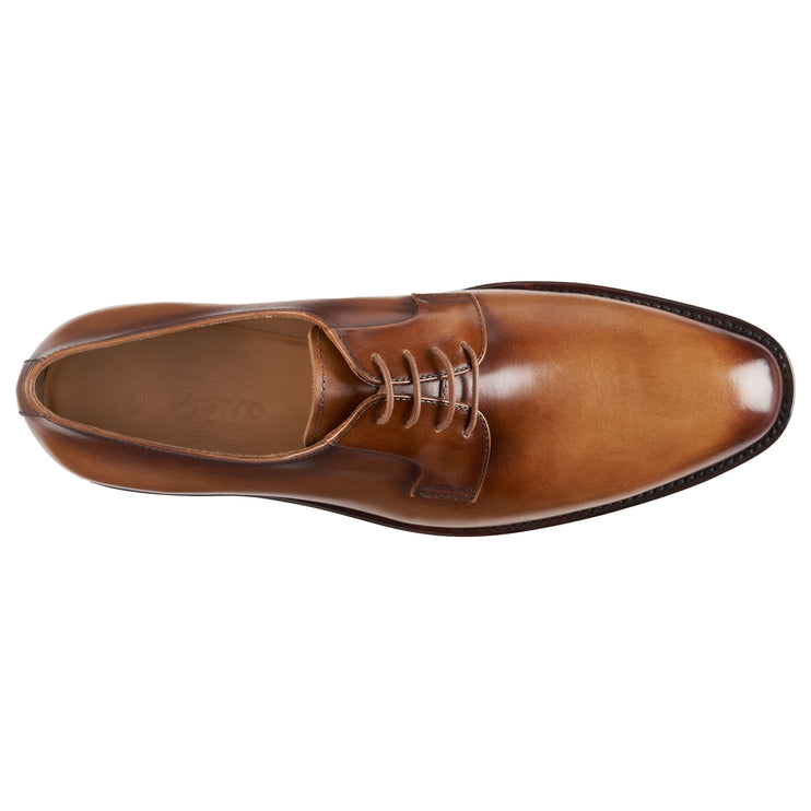 mens-formal-shoes-derby-lace-up-leather-calfskin-camel-goodyear-welt-construction