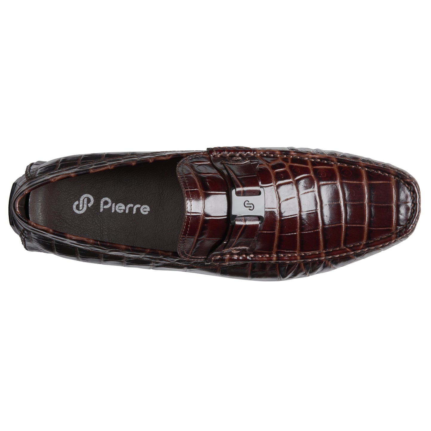 brown driving loafer